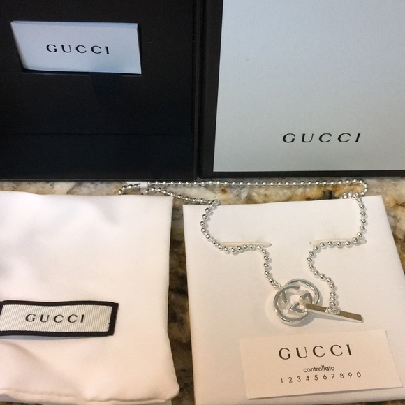 Gucci Jewelry - Gucci Sterling Silver G Pendant necklace -NIB, NEW